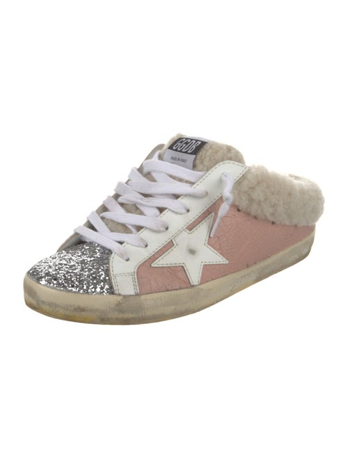 Golden Goose Leather Printed Sneakers