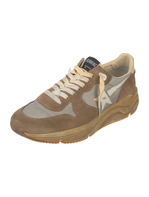 Golden Goose Suede Colorblock Pattern Athletic Sneakers