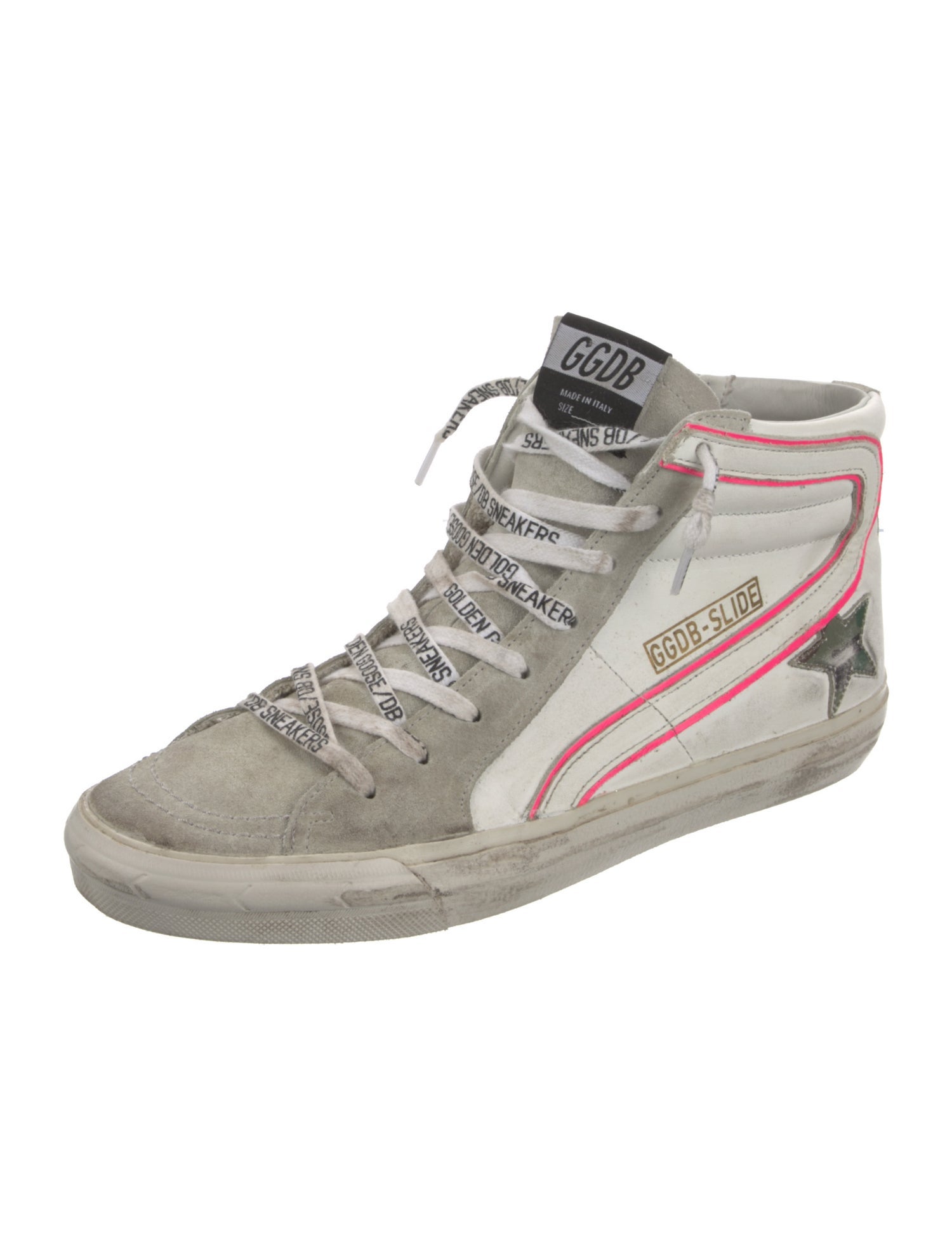 Golden Goose Leather Printed Sneakers