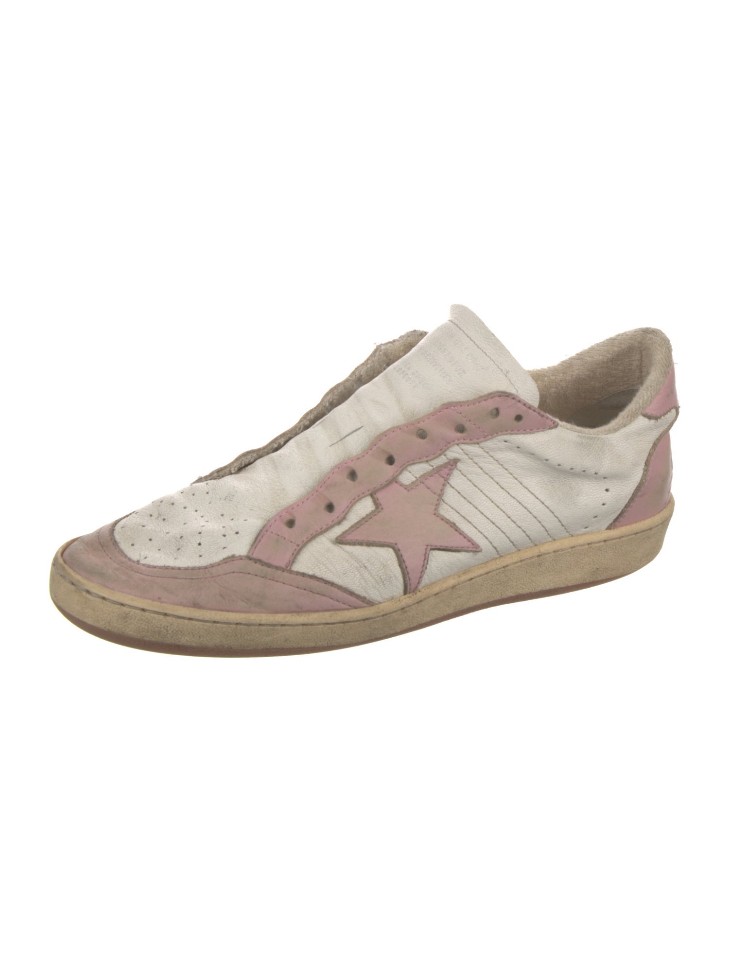 Golden Goose Leather Printed Sneakers