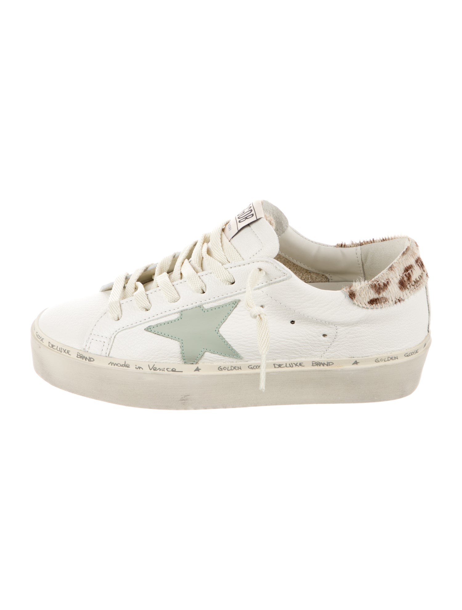 Golden Goose Leather Distressed Accents Sneakers
