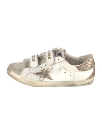 Golden Goose Leather Printed Sneakers