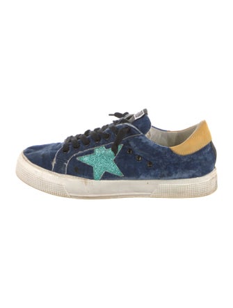 Golden Goose Velvet Printed Sneakers