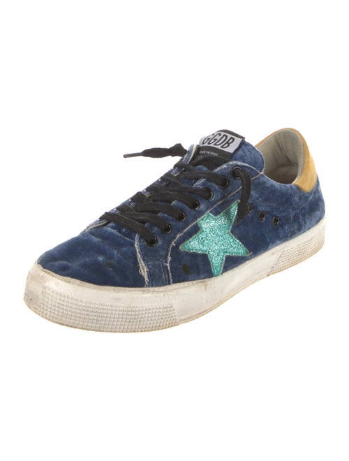 Golden Goose Velvet Printed Sneakers