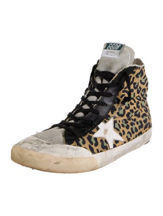 Golden Goose Canvas Animal Print Sneakers