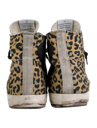 Golden Goose Canvas Animal Print Sneakers
