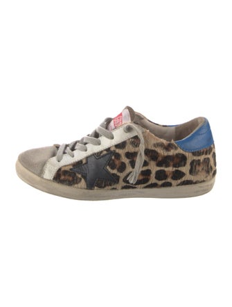 Golden Goose Ponyhair Animal Print Sneakers
