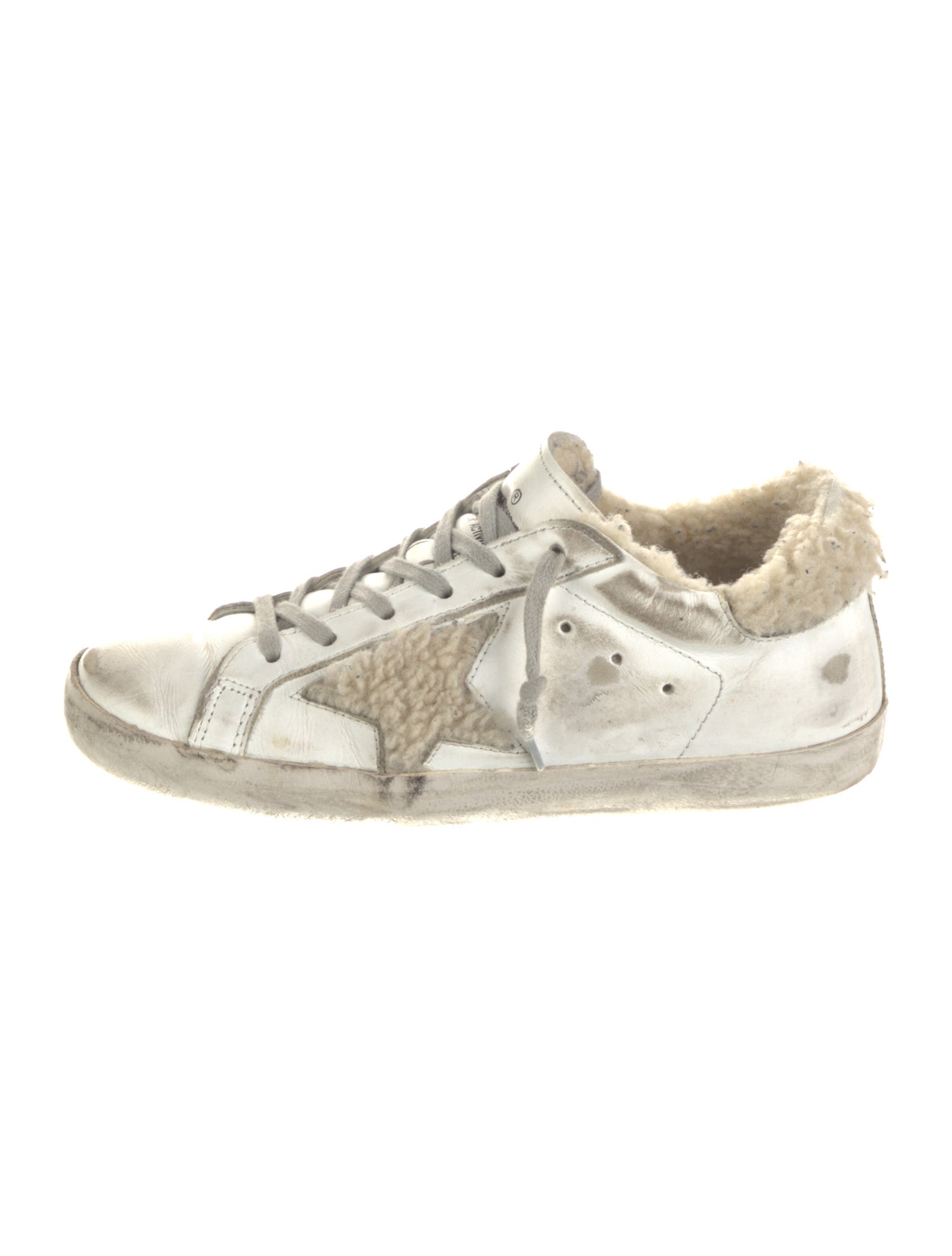 Golden Goose Leather Graphic Print Sneakers