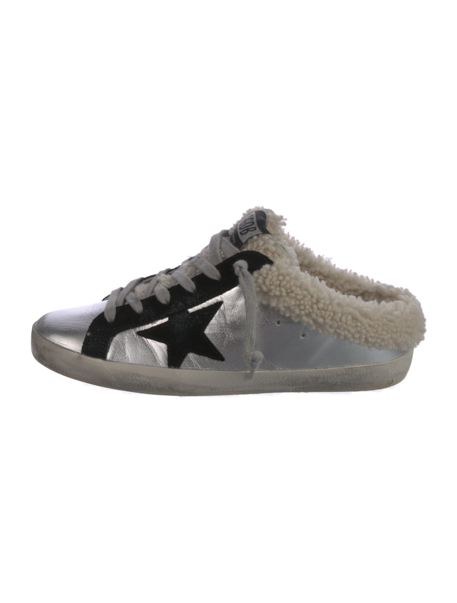 Golden Goose Leather Printed Sneakers