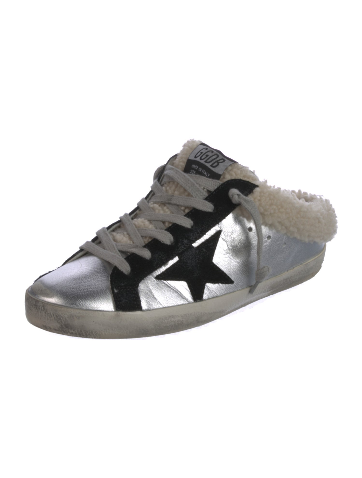 Golden Goose Leather Printed Sneakers