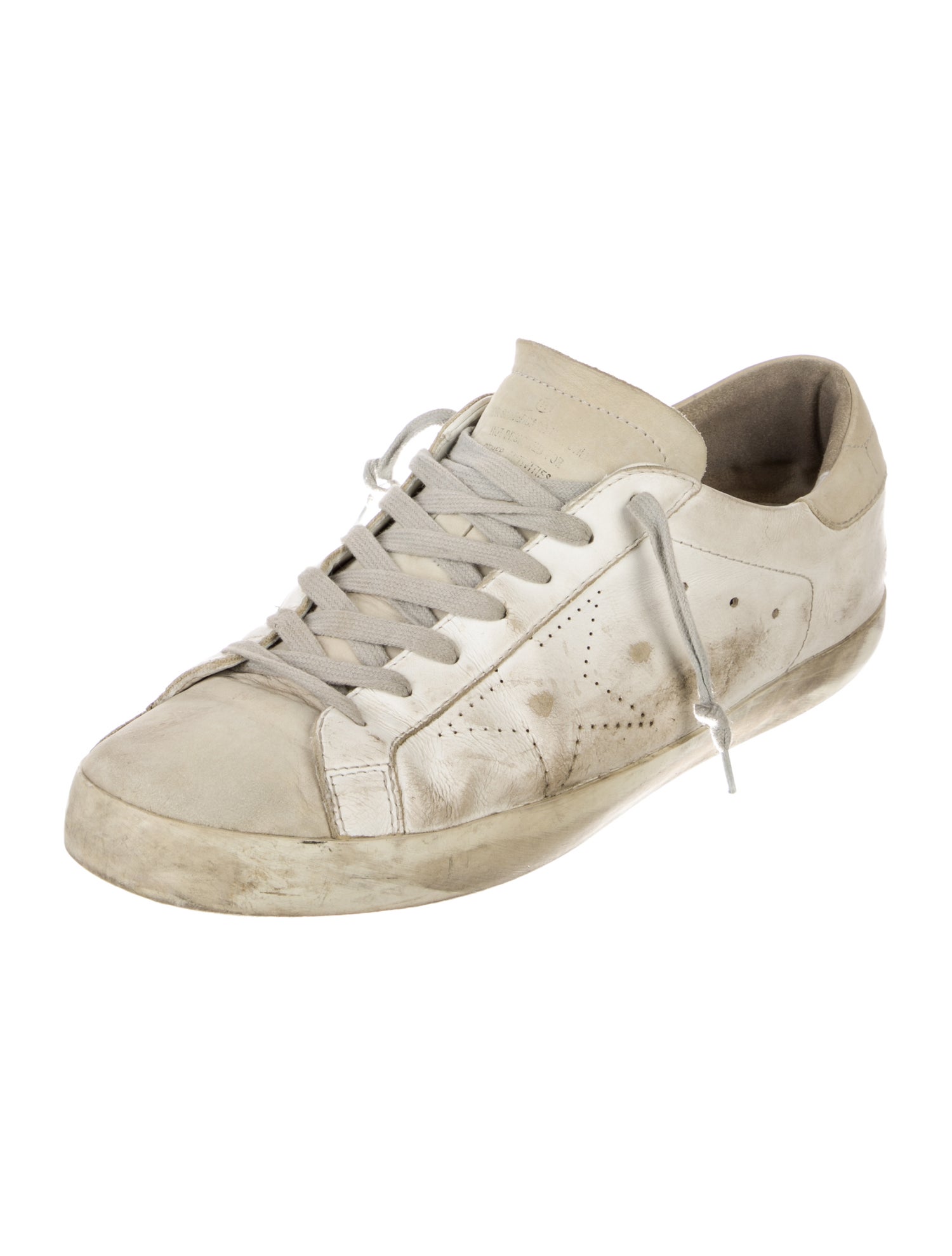 Golden Goose Leather Lasercut Accents Sneakers