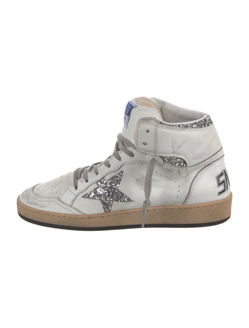 Golden Goose Leather Printed Wedge Sneakers
