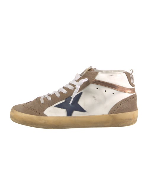 Golden Goose Leather Colorblock Pattern Sneakers