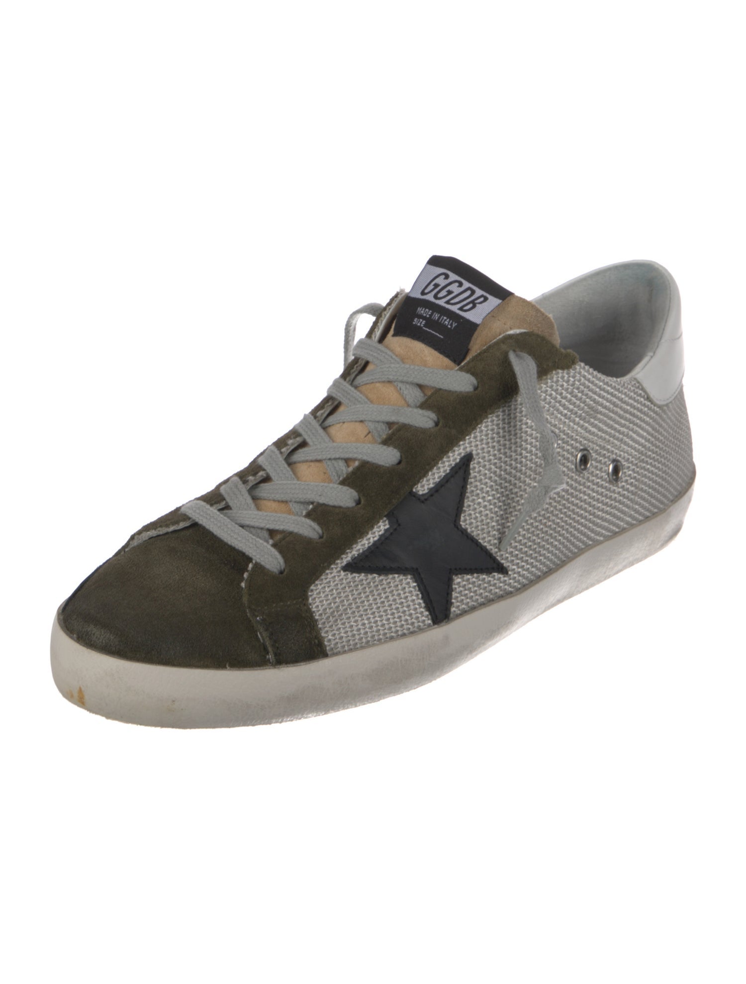 Golden Goose Canvas Colorblock Pattern Sneakers