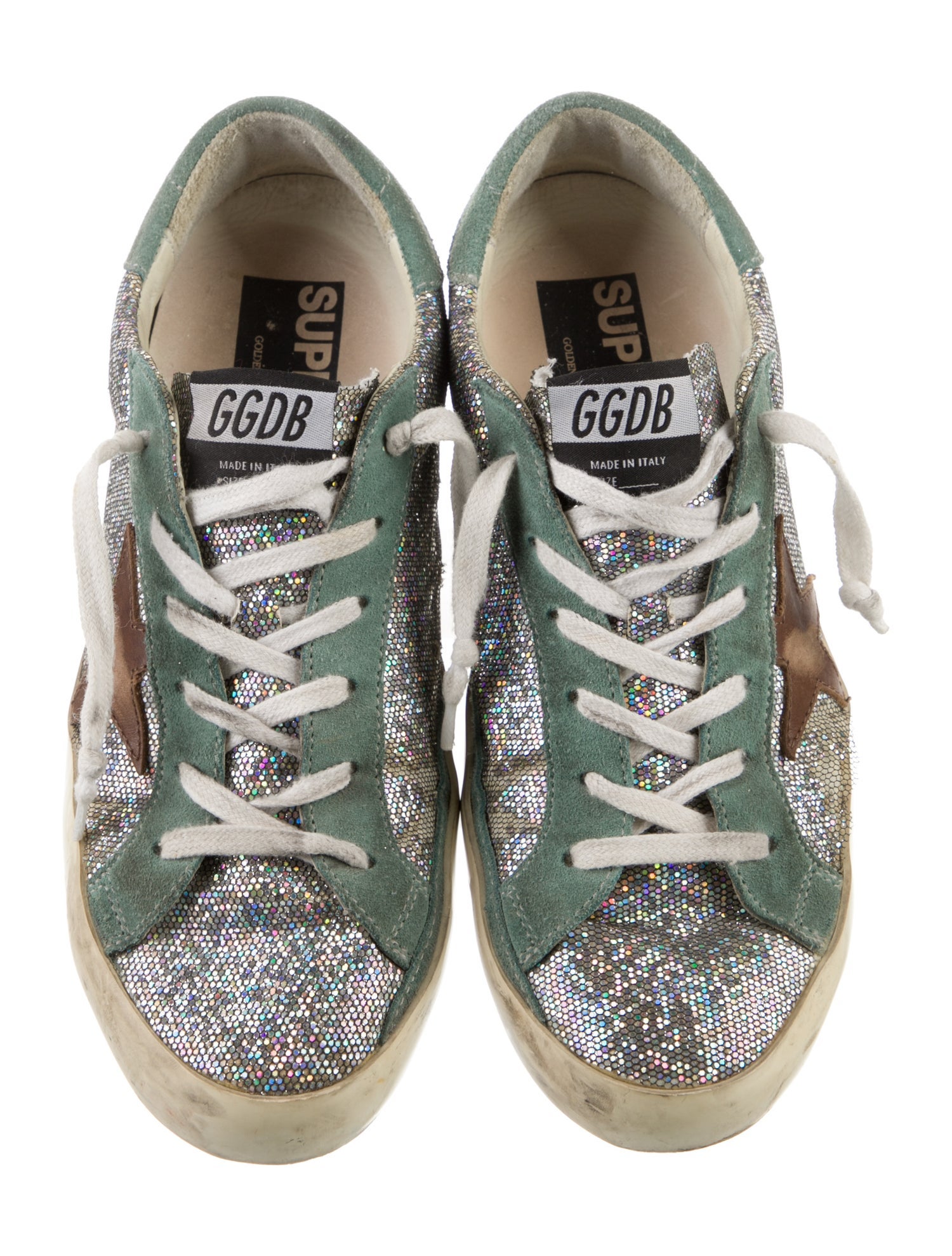 Golden Goose Glitter Animal Print Sneakers