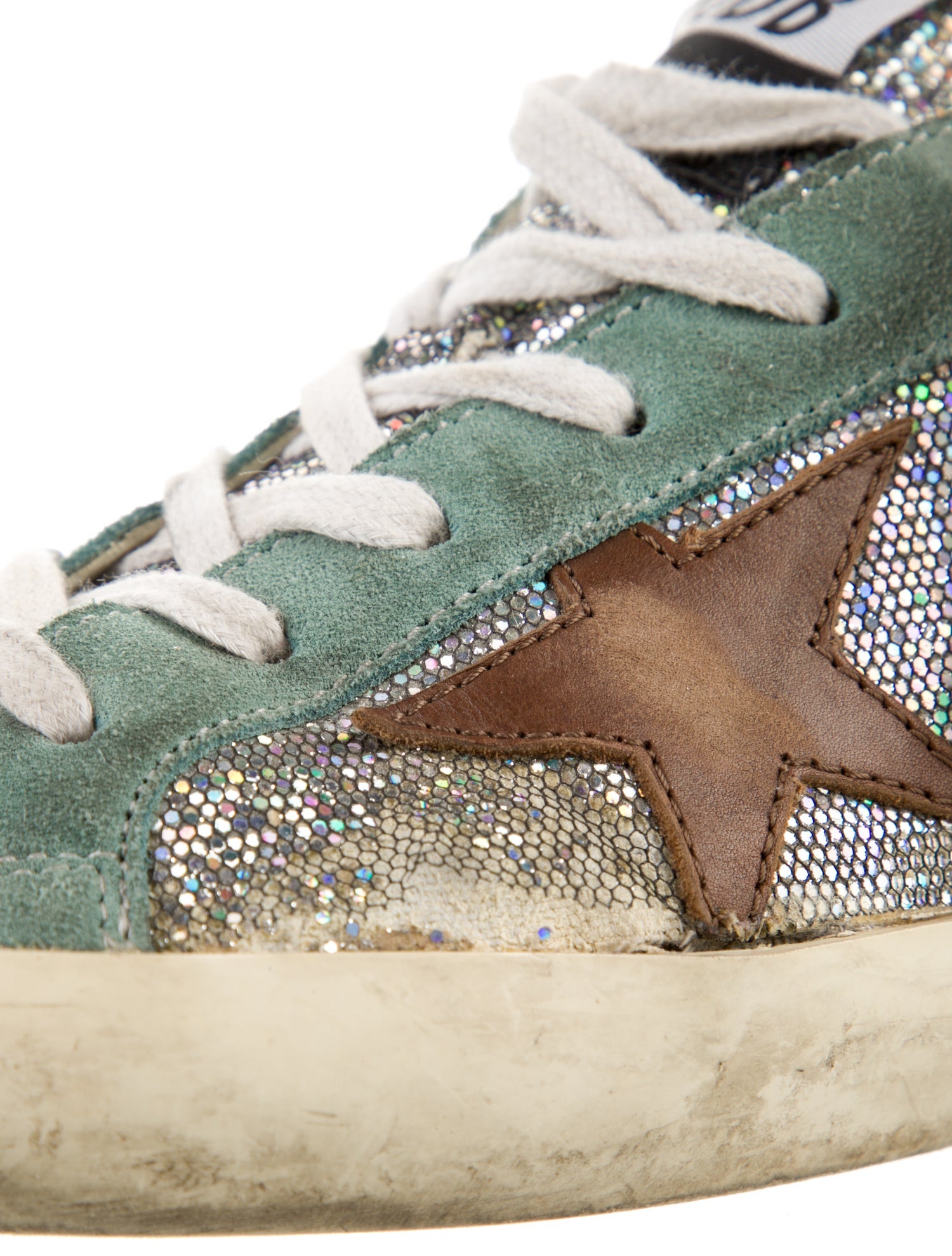 Golden Goose Glitter Animal Print Sneakers