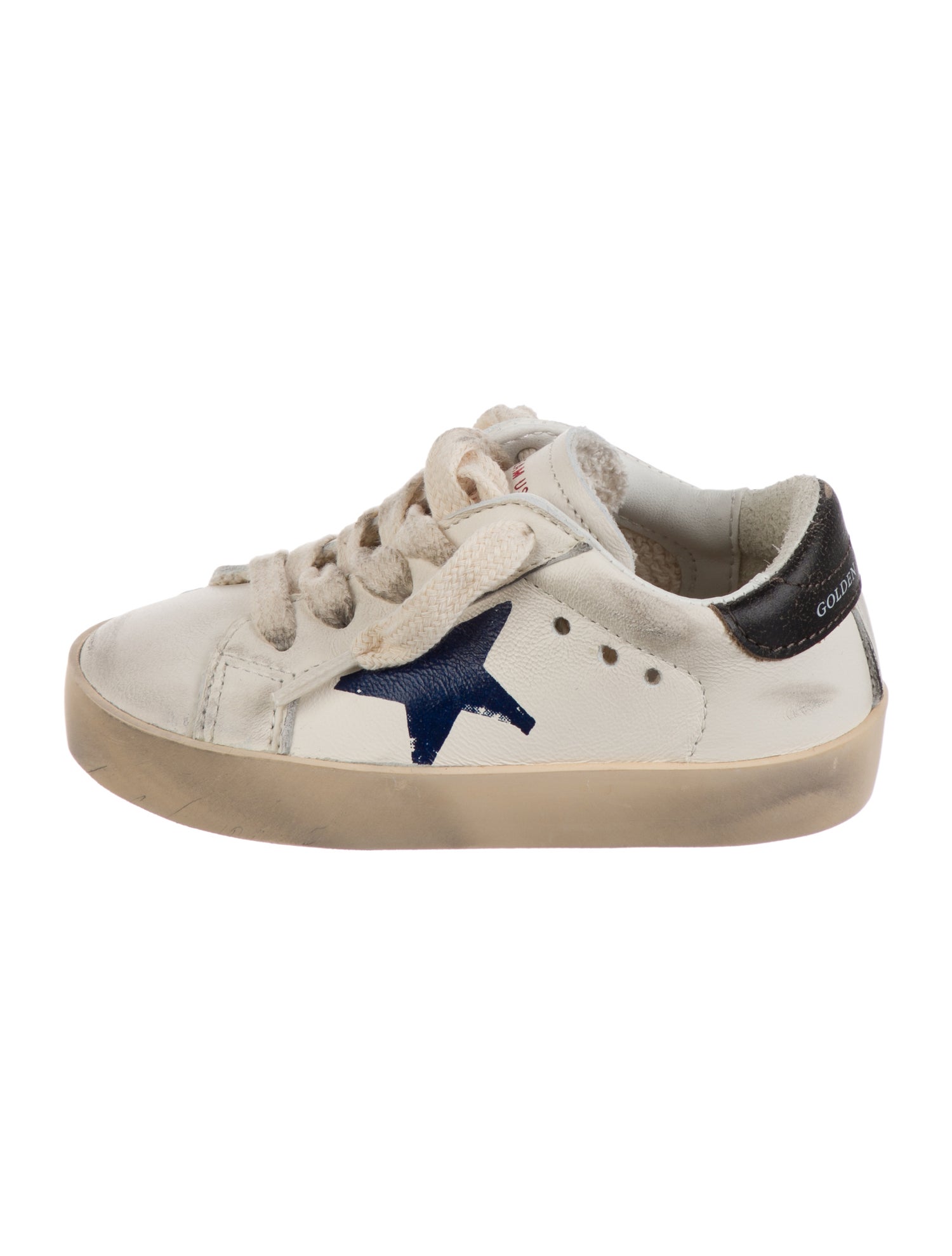 Golden Goose Kids' Leather Super-Star Low-Top Sneakers