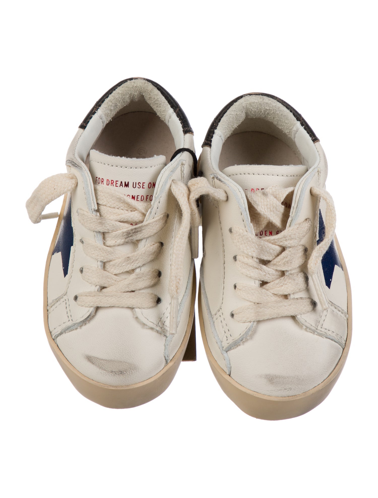 Golden Goose Kids' Leather Super-Star Low-Top Sneakers
