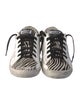 Golden Goose Leather Animal Print Sneakers