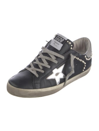 Golden Goose Leather Printed Sneakers