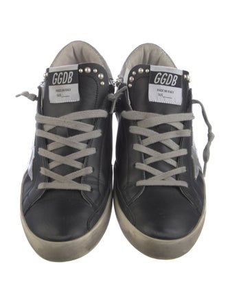 Golden Goose Leather Printed Sneakers