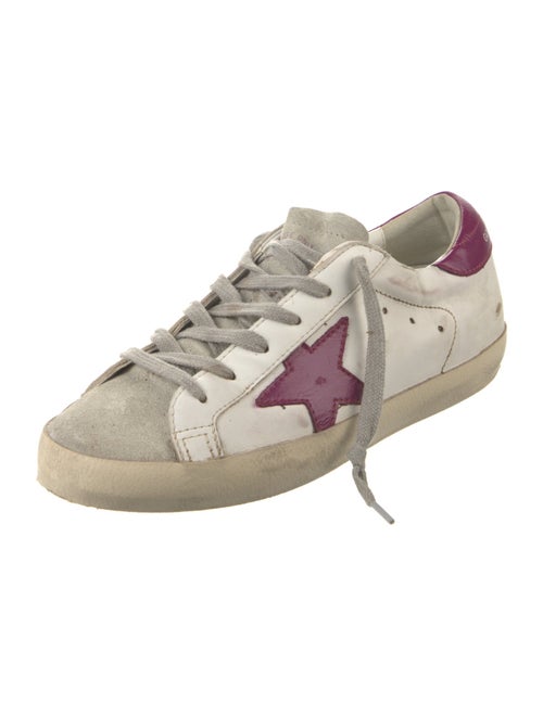Golden Goose Leather Printed Sneakers