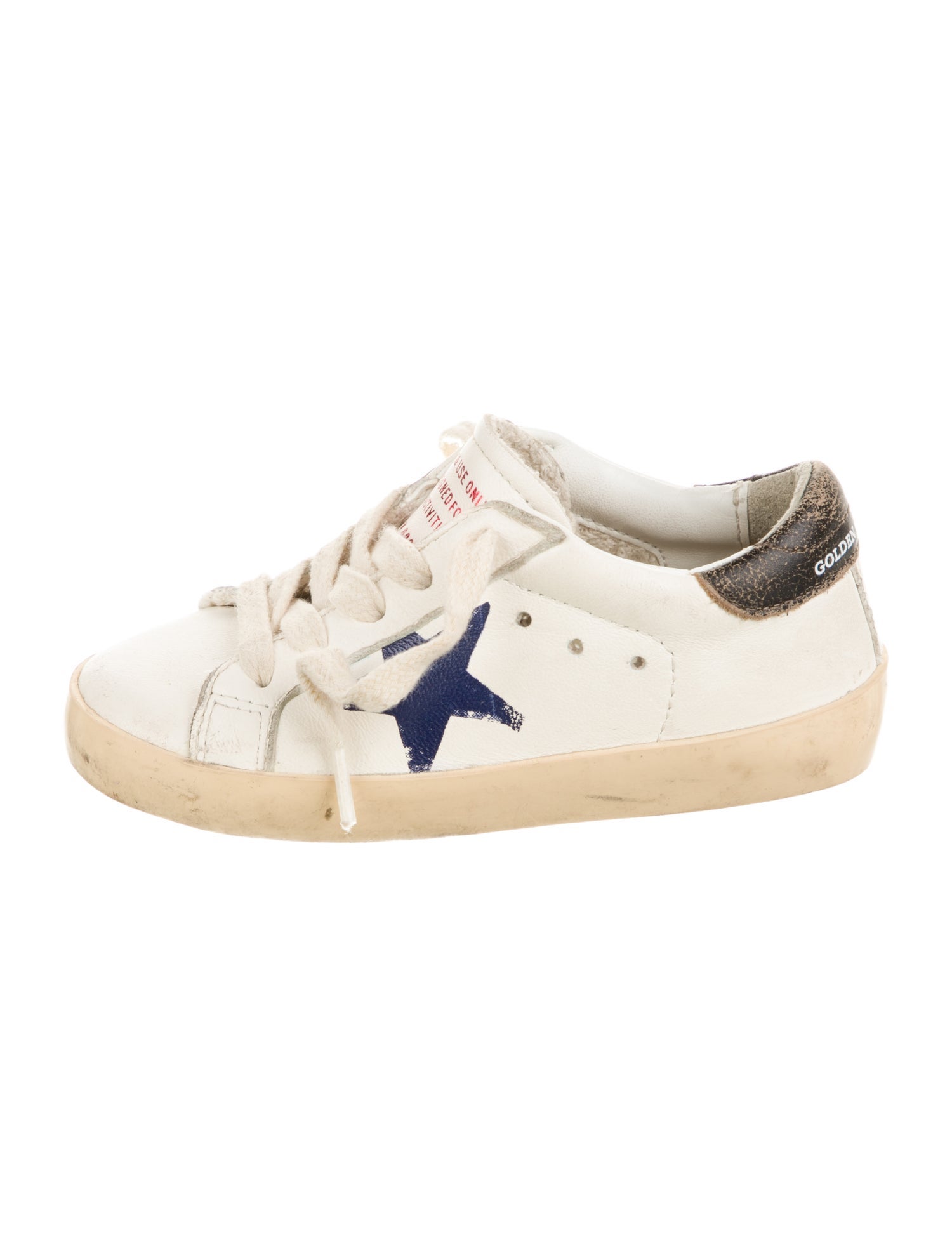 Golden Goose Kids' Old School Leather Low-Top Sneakers w/ Tags