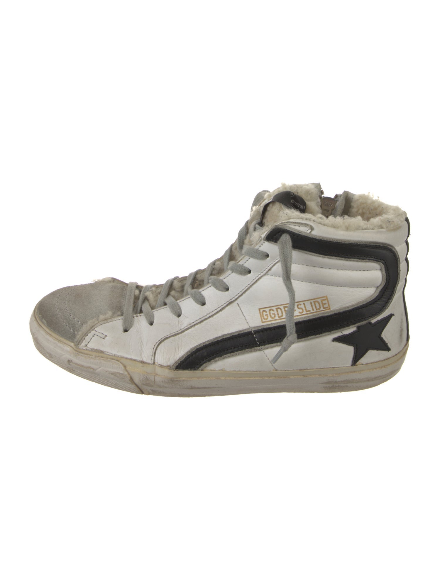 Golden Goose Leather Colorblock Pattern Sneakers
