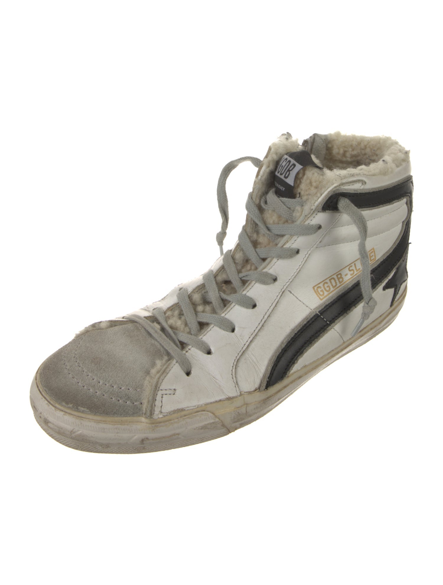 Golden Goose Leather Colorblock Pattern Sneakers