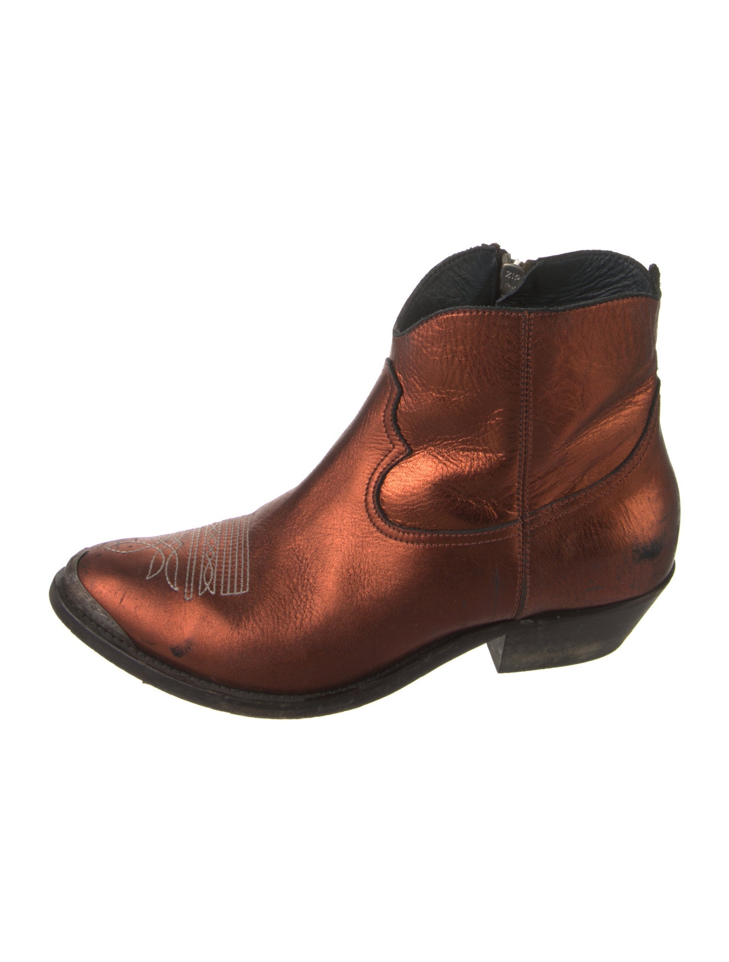 Golden Goose Leather Western Boots