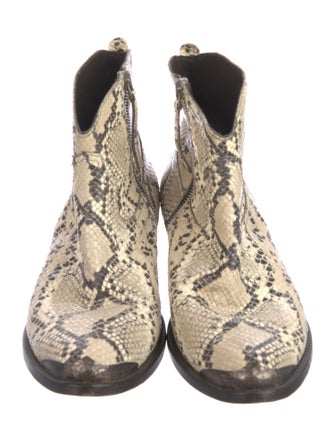 Golden Goose Python Animal Print Western Boots