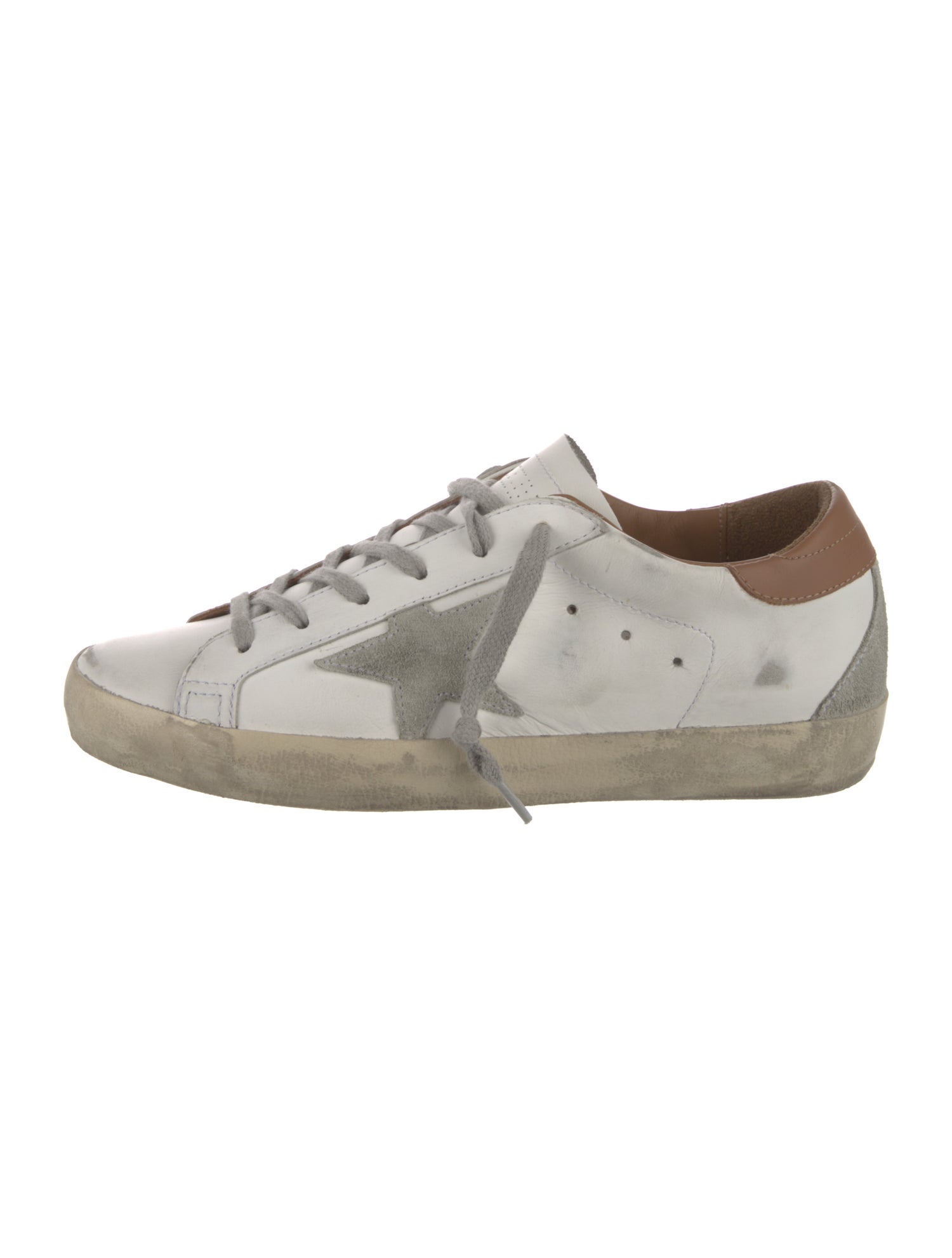 Golden Goose Leather Printed Sneakers