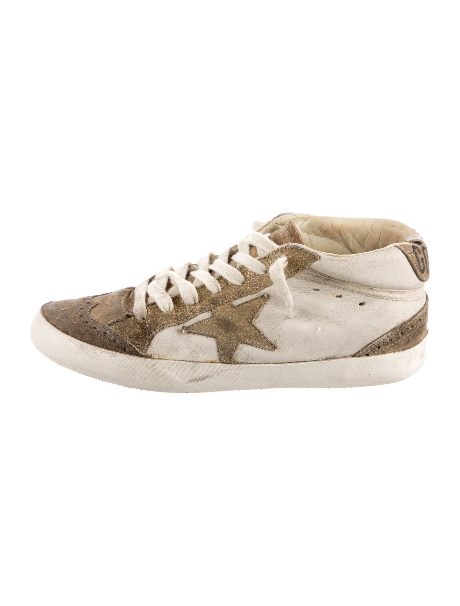 Golden Goose Leather Printed Sneakers