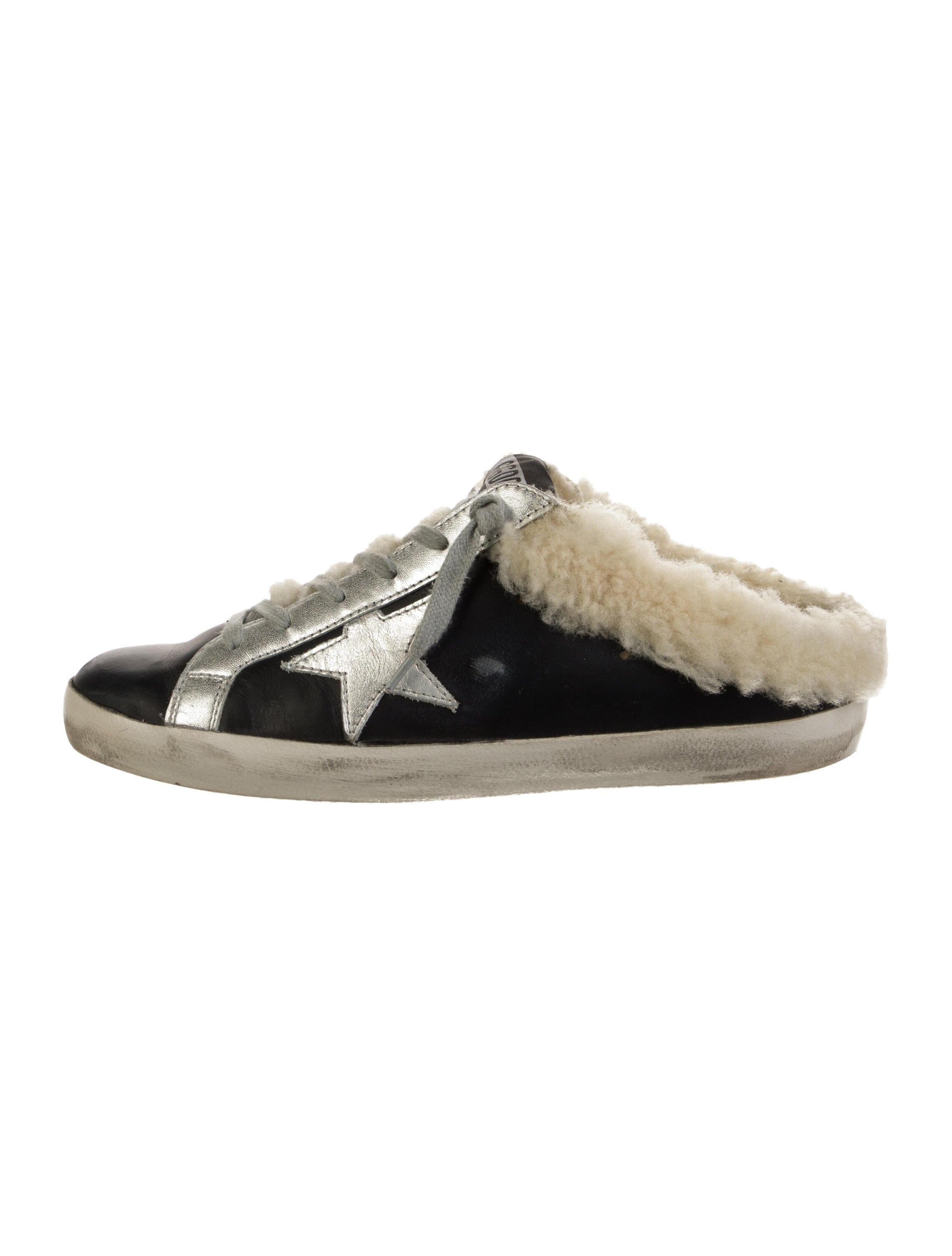 Golden Goose Leather Printed Sneakers