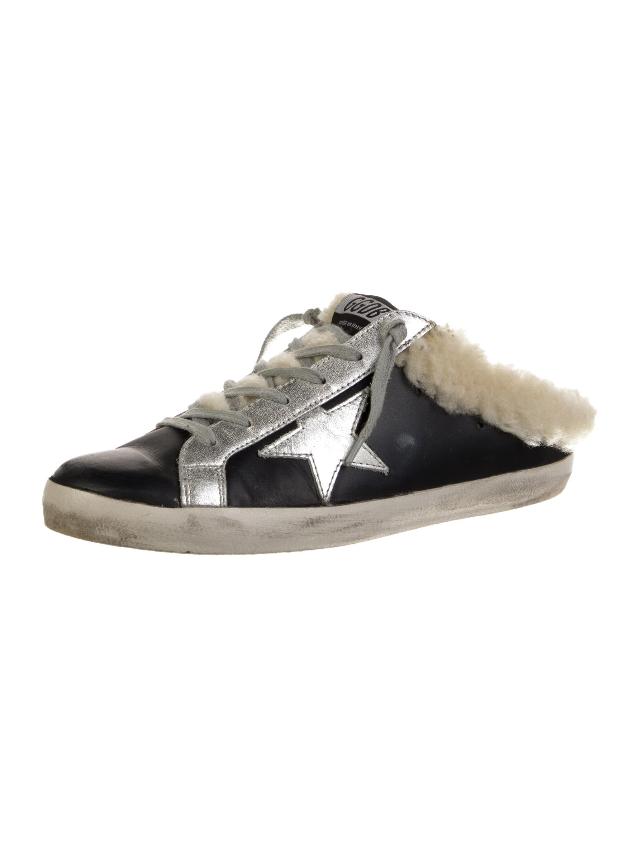 Golden Goose Leather Printed Sneakers