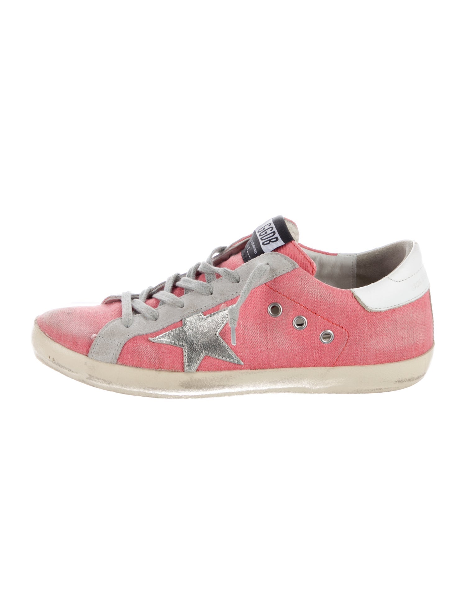 Golden Goose Canvas Distressed Accents Sneakers