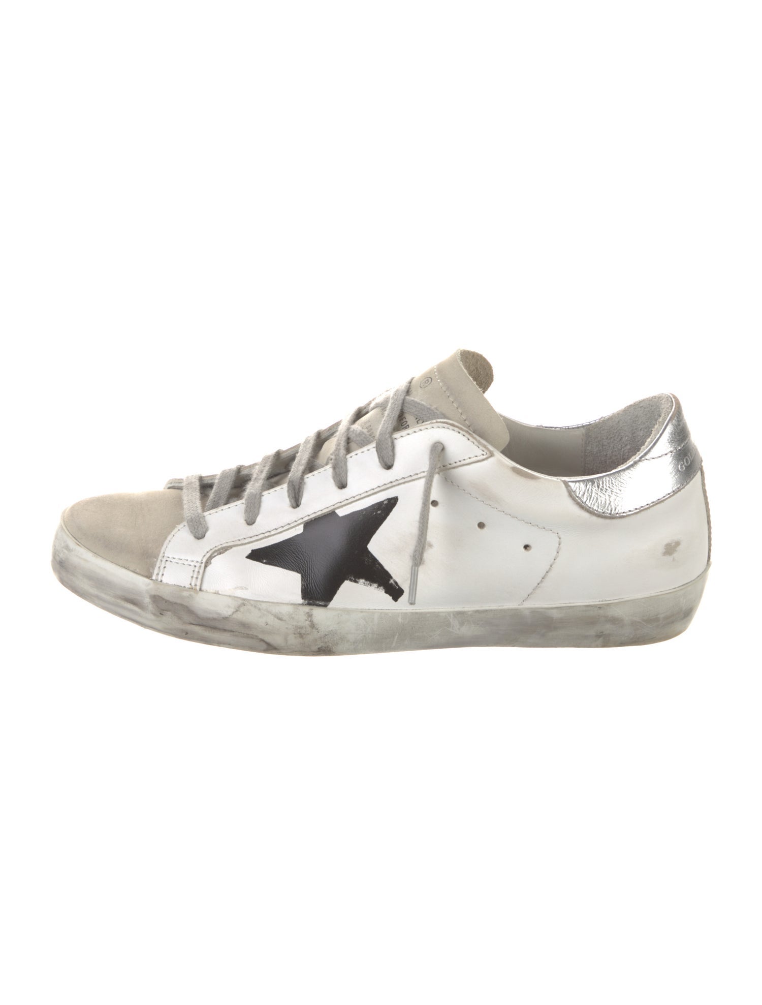 Golden Goose Leather Printed Sneakers