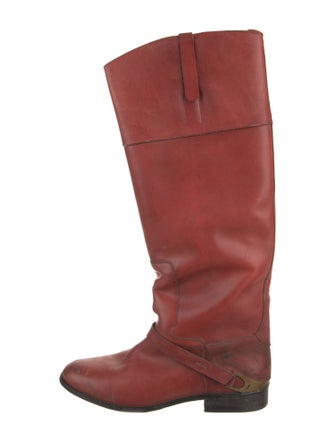 Golden Goose Leather Distressed Accents Riding Boots