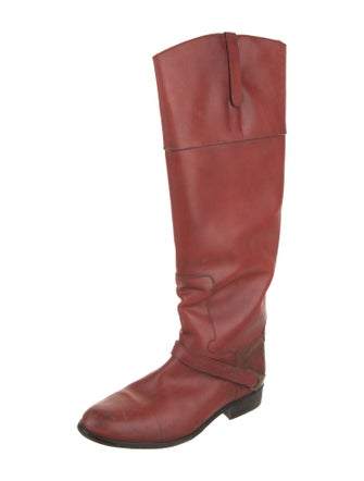 Golden Goose Leather Distressed Accents Riding Boots