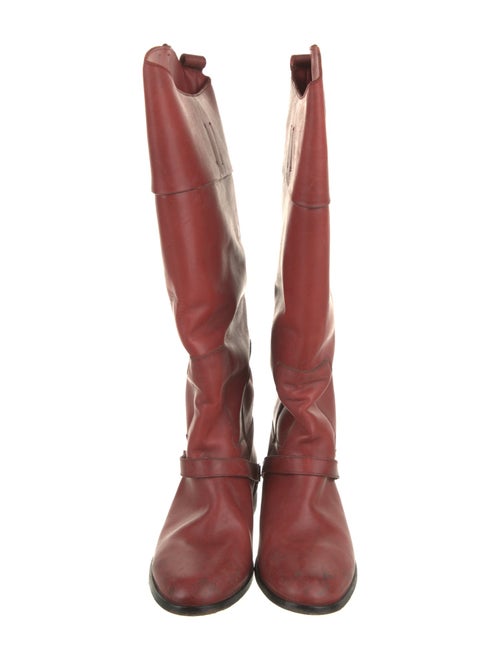Golden Goose Leather Distressed Accents Riding Boots