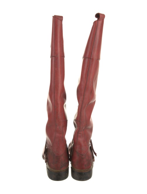 Golden Goose Leather Distressed Accents Riding Boots