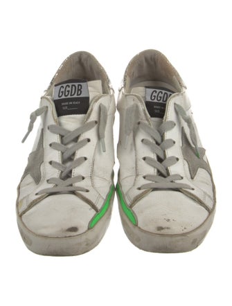 Golden Goose Leather Colorblock Pattern Sneakers