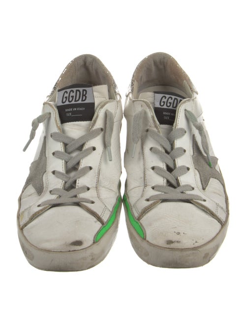 Golden Goose Leather Colorblock Pattern Sneakers