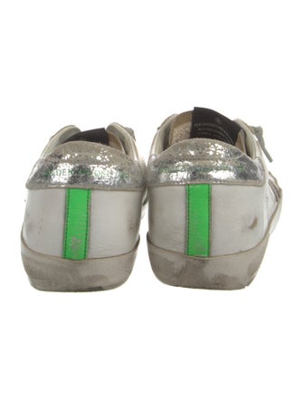 Golden Goose Leather Colorblock Pattern Sneakers