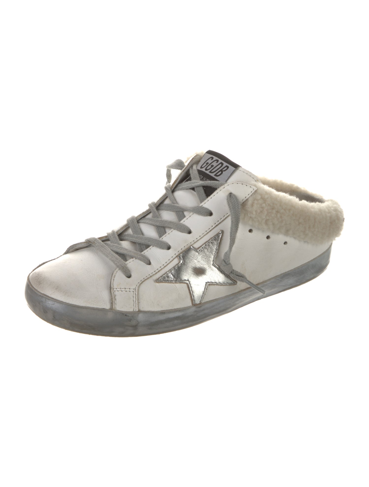 Golden Goose Leather Printed Sneakers
