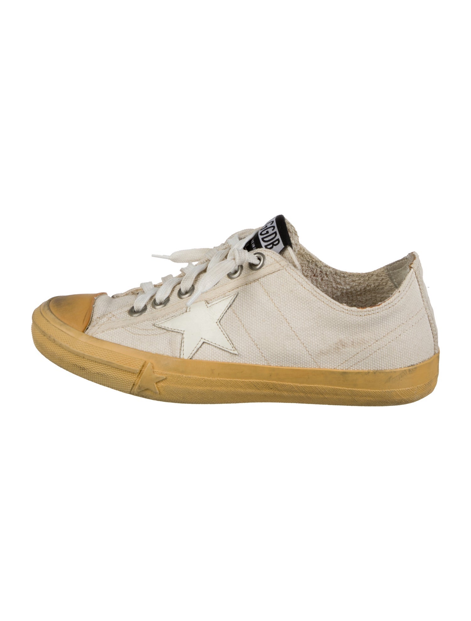 Golden Goose Canvas Distressed Accents Sneakers
