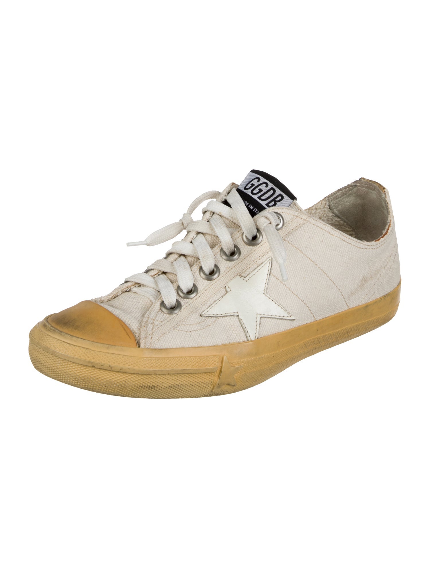 Golden Goose Canvas Distressed Accents Sneakers