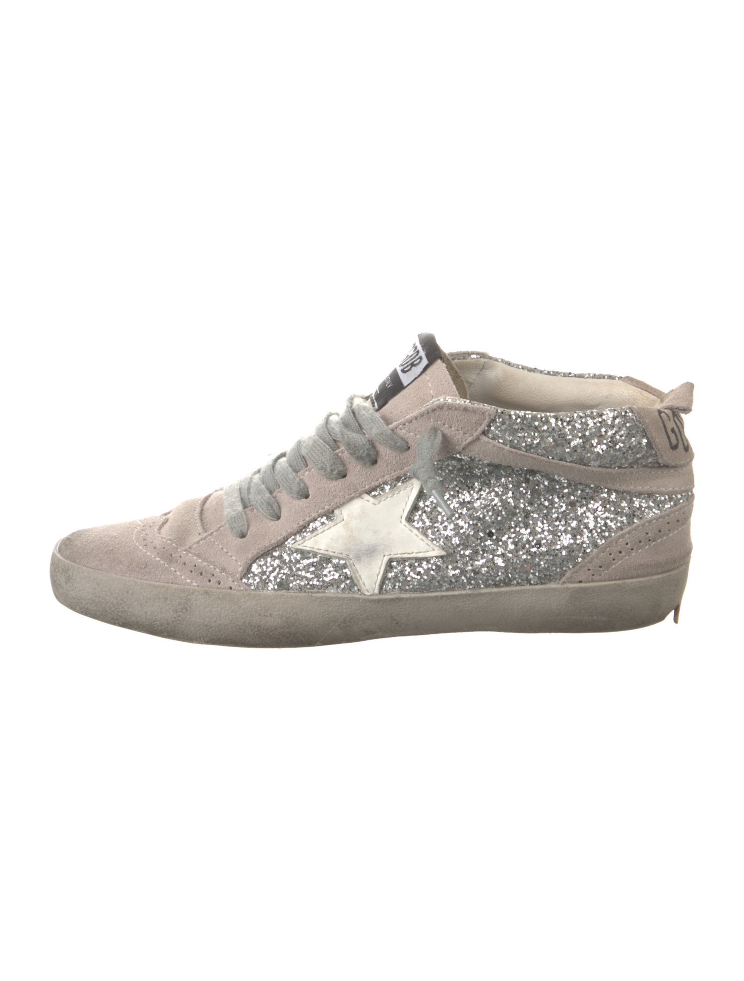 Golden Goose Glitter Printed Sneakers