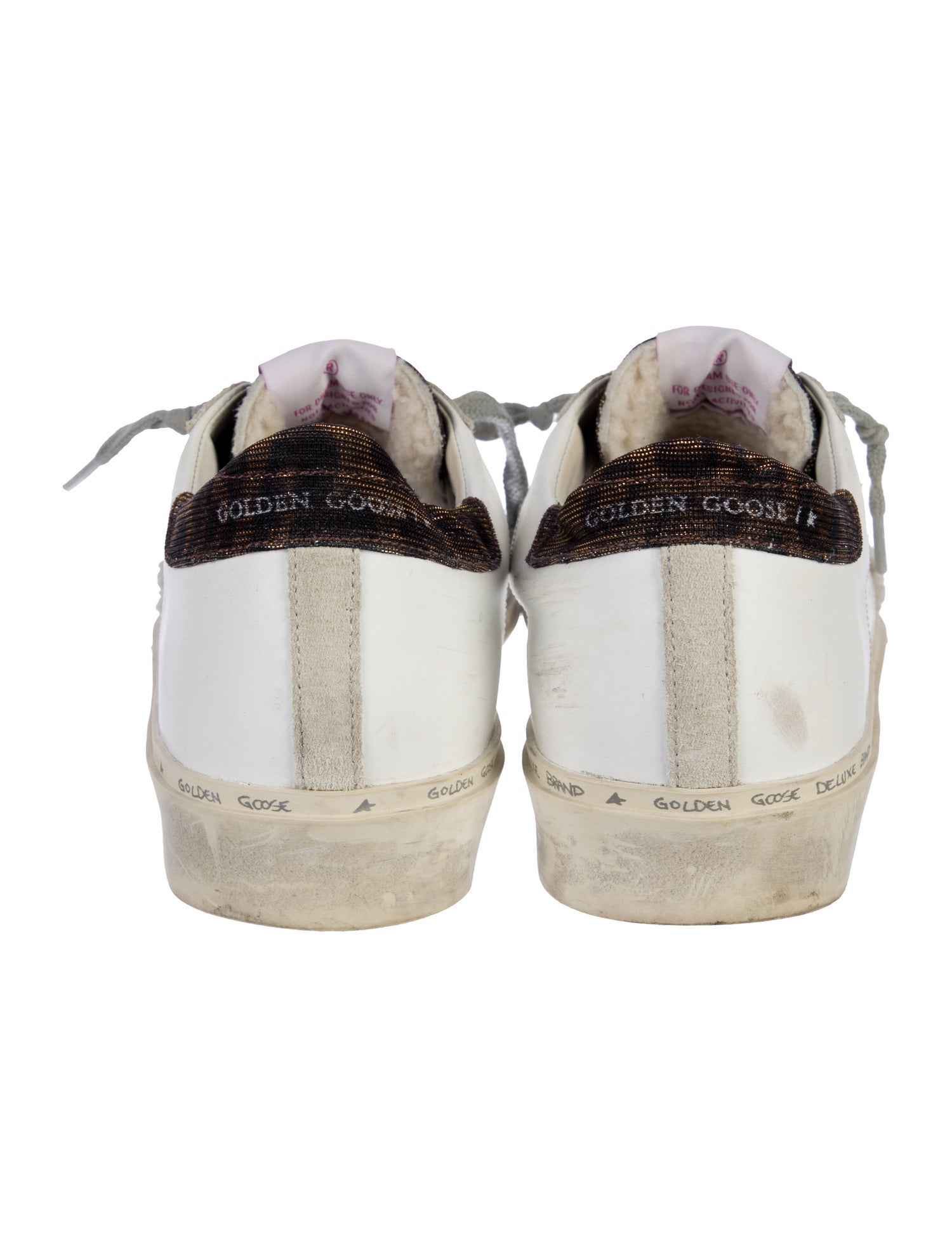 Golden Goose Leather Printed Sneakers