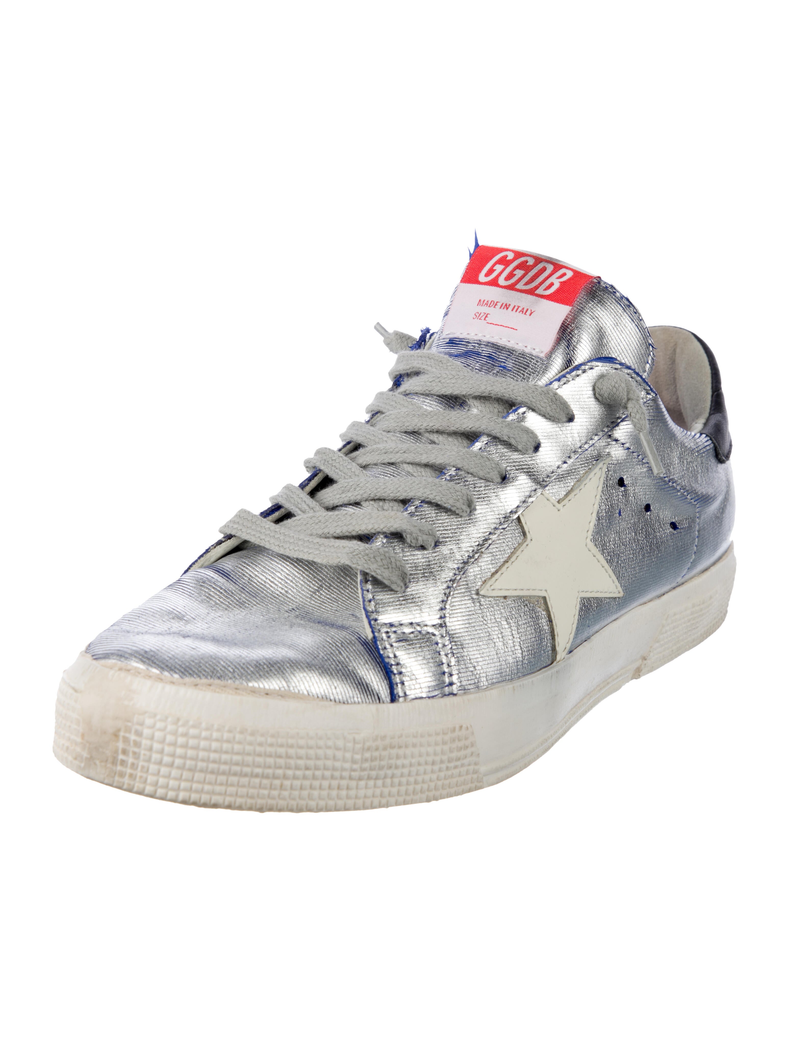 Golden Goose Leather Distressed Accents Sneakers